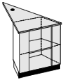 WS-B Triangular Spacer Cabinet with Book Storage